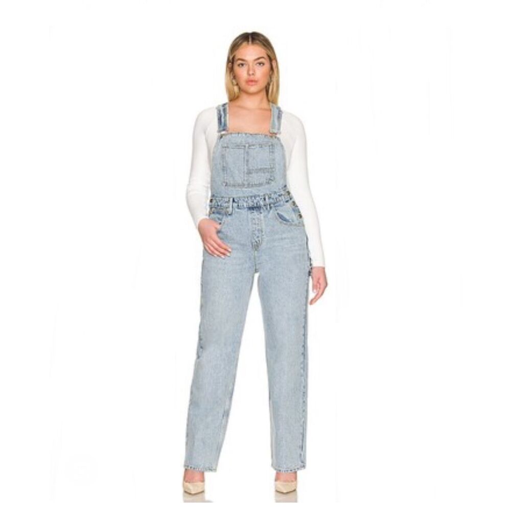 Good American Good ‘90s Overall Jumpsuit Size 10 - Picture 2 of 10
